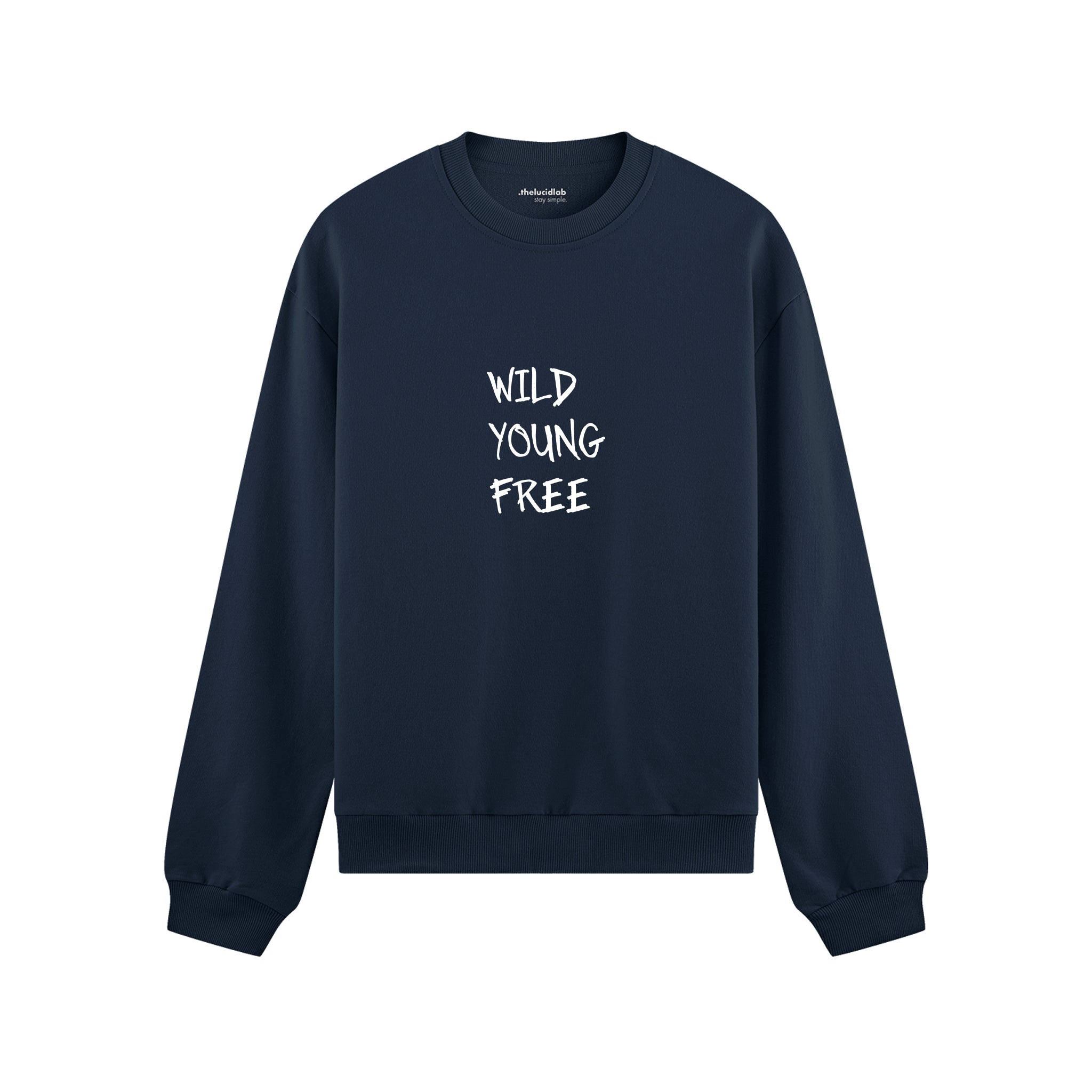 Young Wild Free Oversize Sweatshirt - Lacivert - ön görünüm