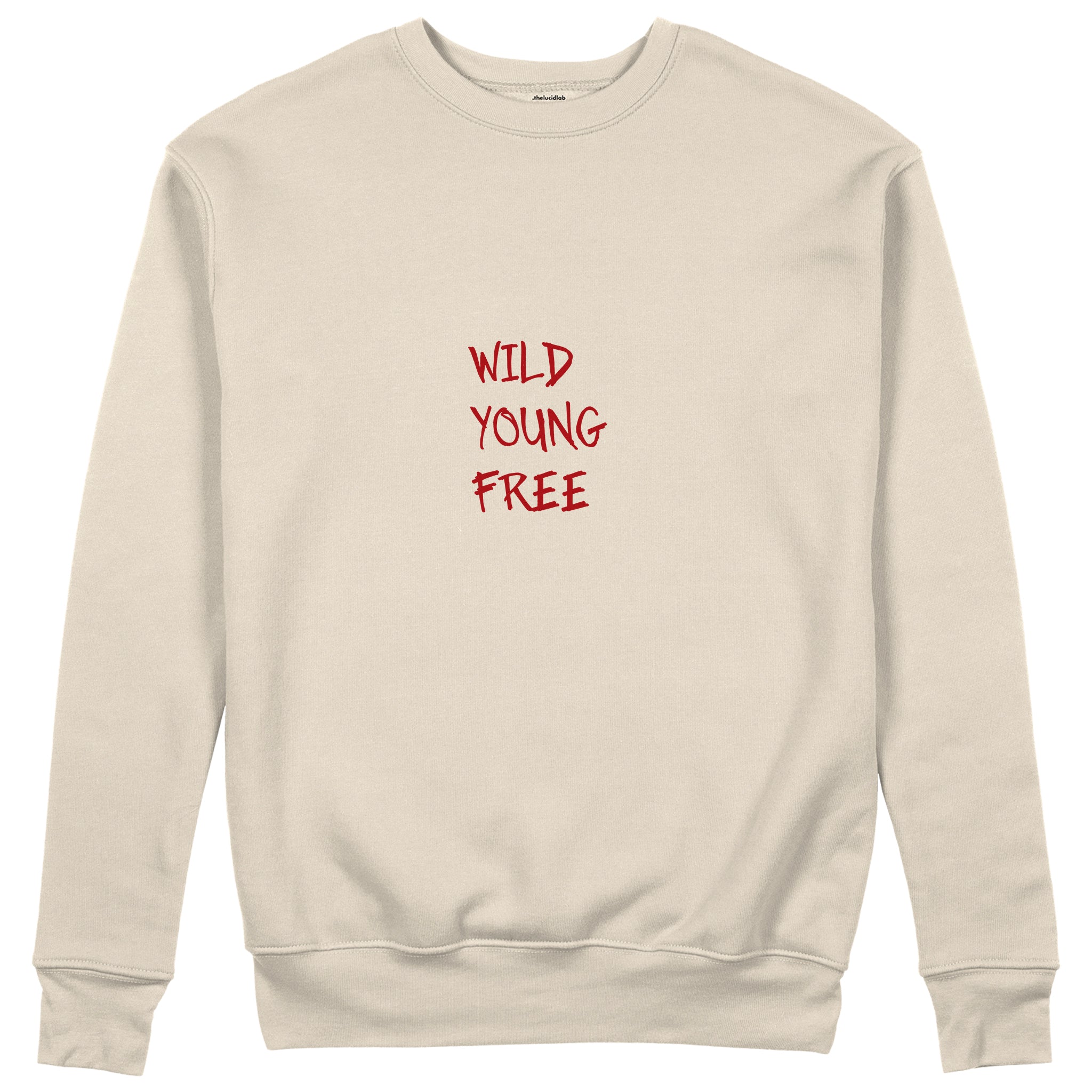 Young Wild Free Sweatshirt - Bej - ön görünüm