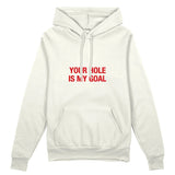 Your Hole Is My Goal Oversize Hoodie - Beyaz - ön görünüm