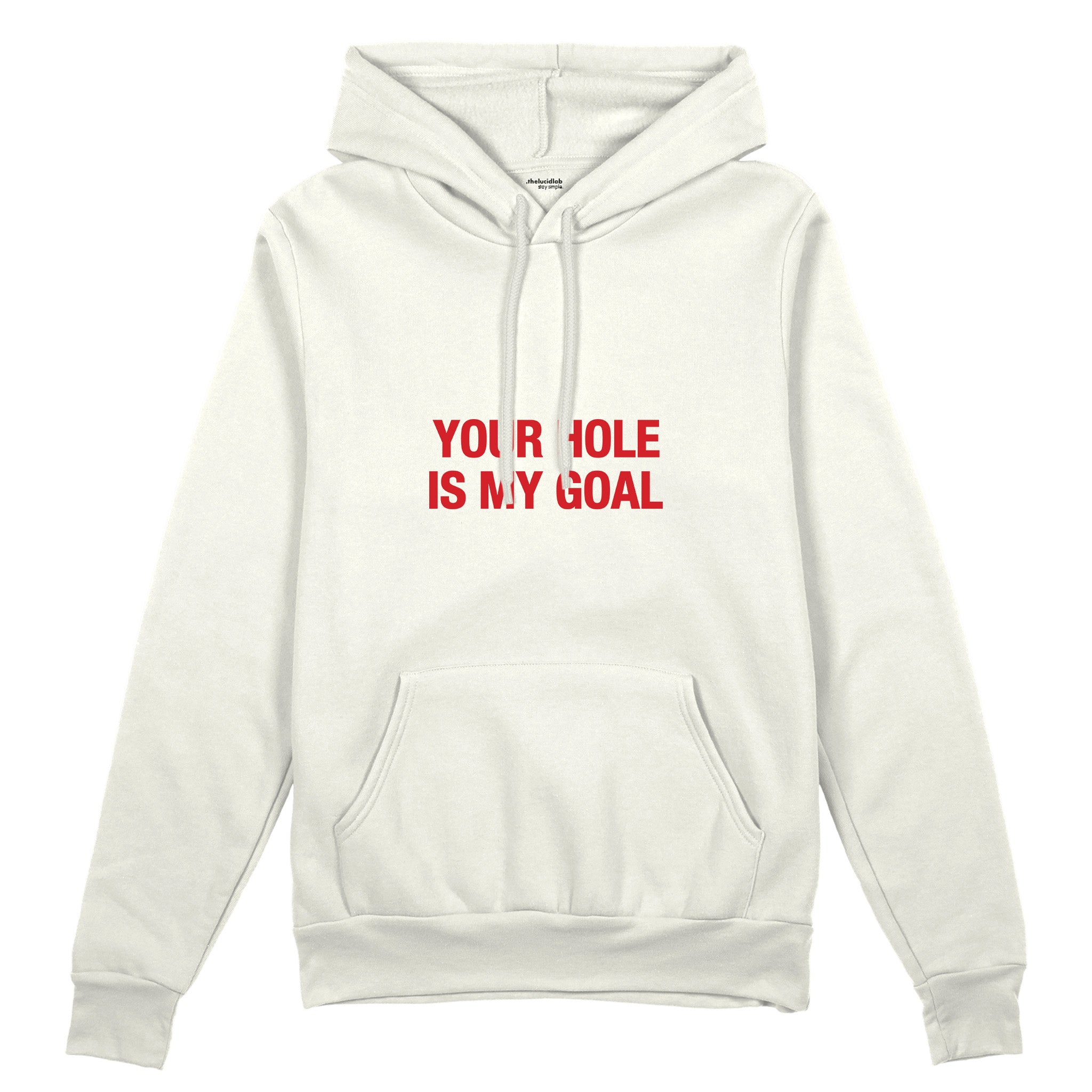 Your Hole Is My Goal Oversize Hoodie - Beyaz - ön görünüm