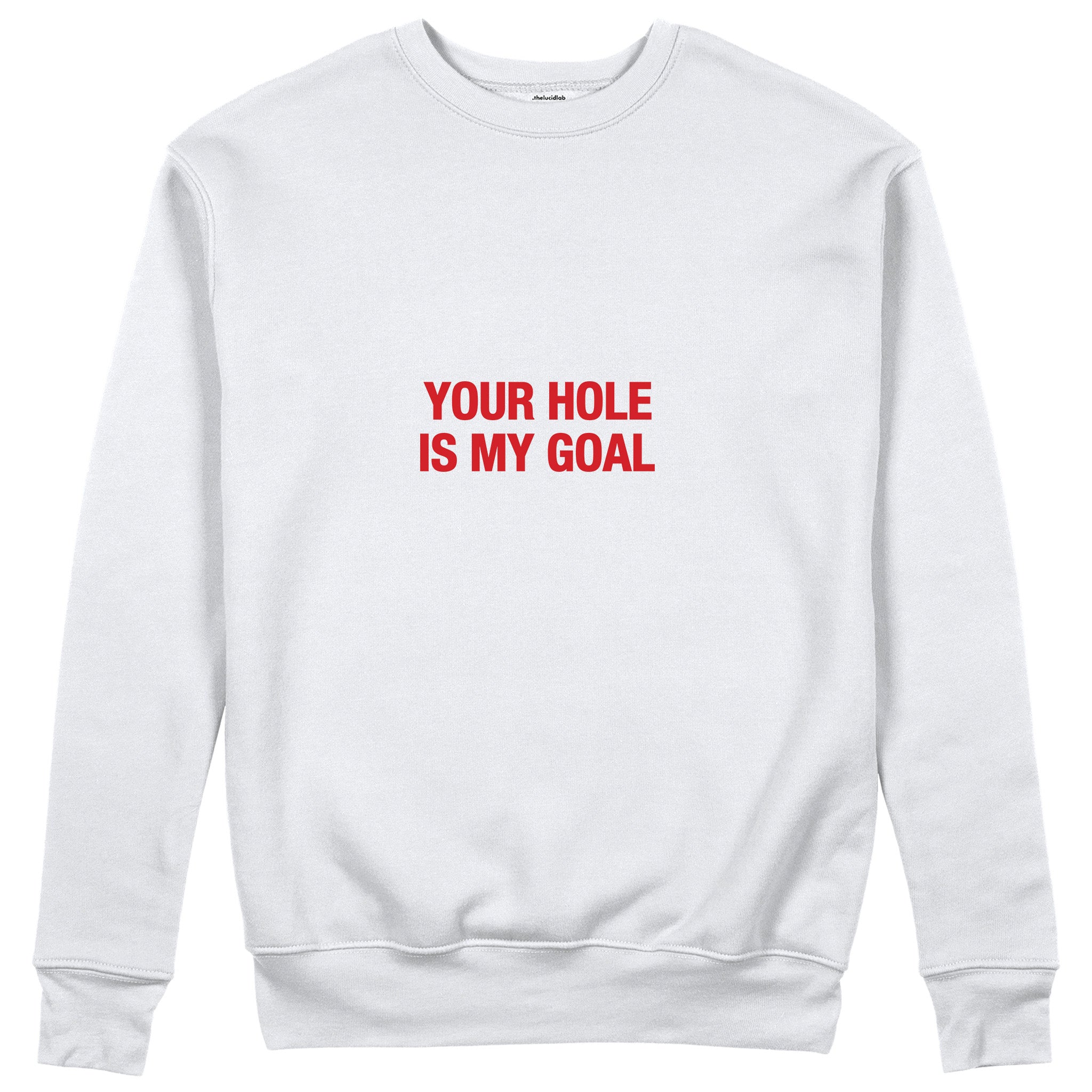 Your Hole Is My Goal Sweatshirt - Beyaz - ön görünüm