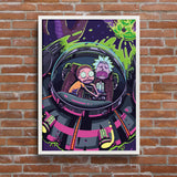 Rick and Morty Space Cruiser Poster