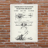 Aircraft Emergency Buoyancy System Ivory Poster