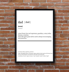 Dad - Dictionary Poster