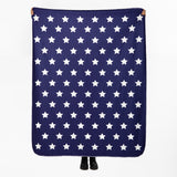 Starry Navy Blue Fleece Tv Blanket
