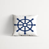Rudder / Marine Themed Double-Sided Throw Pillow Cover 2 Pieces