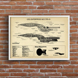 USS Enterprise Vintage Poster