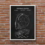 Football Gloves Chalkboard - Futbol Eldiveni Poster