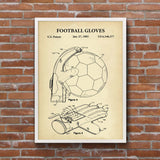 Football Gloves Vintage - Football Gloves Poster