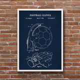 Football Gloves Navyblue - Futbol Eldiveni Poster