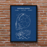Football Gloves Blueprint - Futbol Eldiveni Poster