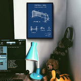 Football Goal Blueprint - Kale Poster