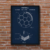 Football Navyblue - Soccer Ball Poster