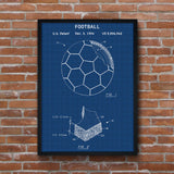 Football Blueprint - Soccer Ball Poster