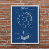 Football Blueprint - Soccer Ball Poster