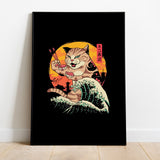 Kanagawa Cat - Poster with Cat