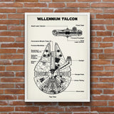 Millennium Falcon Ivory Poster