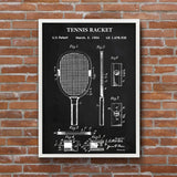 Tennis Racket Chalkboard Poster