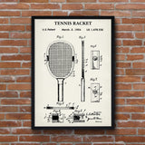 Tennis Racket Ivory Poster
