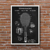 Tennis Racket Chalkboard Poster v2