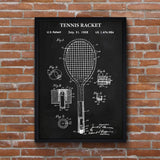 Tennis Racket Chalkboard Poster v2