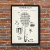 Tennis Racket Ivory Poster v2