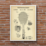 Tennis Racket Vintage Poster v2