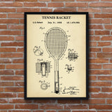 Tennis Racket Vintage Poster v2