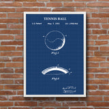 Tennis Ball Blueprint Poster