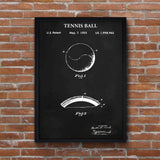 Tennis Ball Chalkboard Poster
