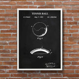 Tennis Ball Chalkboard Poster