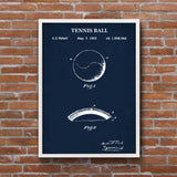 Tennis Ball Navy Blue Poster