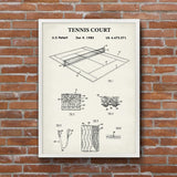 Tennis Court Ivory Poster