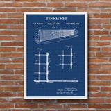 Tennis Net Blueprint Poster