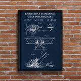 Uçak Acil Durum Yüzdürme Sistemi Navy Blue Poster