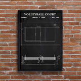 Volleyball Court Chalkboard Poster
