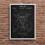Yoda Toy Chalkboard Poster