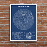 Death Star Blueprint v2 Poster