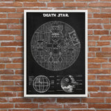 Death Star Chalkboard v2 Poster
