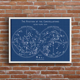 The Constellations Blueprint - Yıldız Haritası Poster