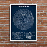 Death Star Navy Blue Poster v2
