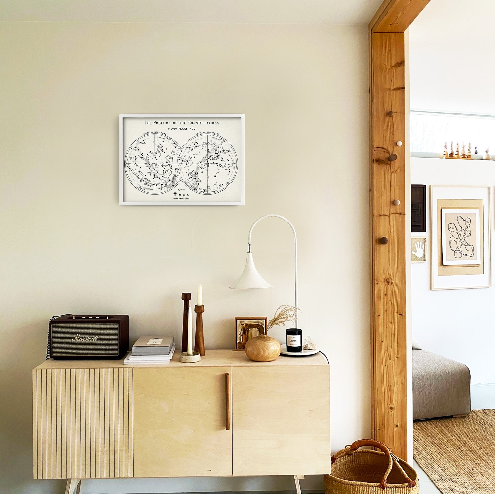 Ivory Poster The Constellations Ivory - Yıldız Haritası Poster | thelucidlab