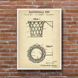 Basketball Net Vintage Poster