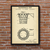 Basketball Net Vintage Poster