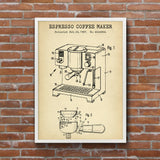 Espresso Machine Vintage Poster