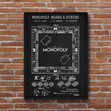 Monopoly Chalkboard Poster