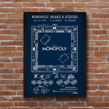 Monopoly Navy Blue Poster