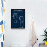 Toilet Paper Navy Blue - Tuvalet Kağıdı Poster