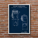 Toilet Paper Navy Blue - Toilet Paper Poster