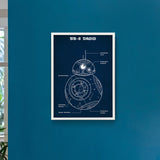 BB-8 Navy Blue Poster